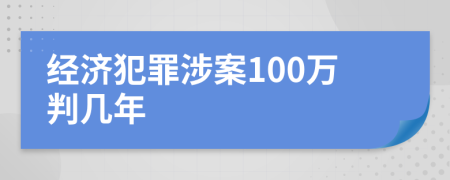 经济犯罪涉案100万判几年