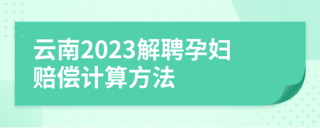 云南2023解聘孕妇赔偿计算方法