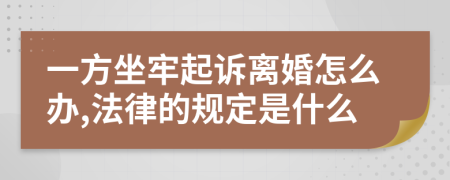 一方坐牢起诉离婚怎么办,法律的规定是什么