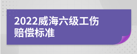 2022威海六级工伤赔偿标准