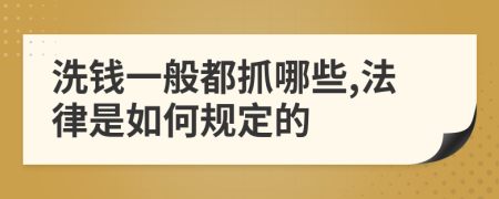 洗钱一般都抓哪些,法律是如何规定的