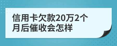 信用卡欠款20万2个月后催收会怎样