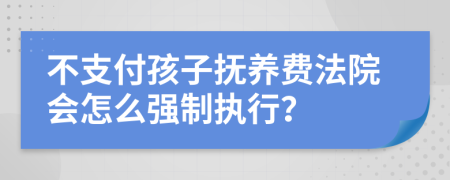 不支付孩子抚养费法院会怎么强制执行？