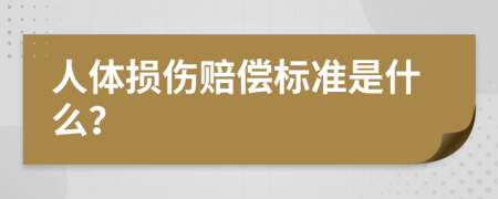 人体损伤赔偿标准是什么？