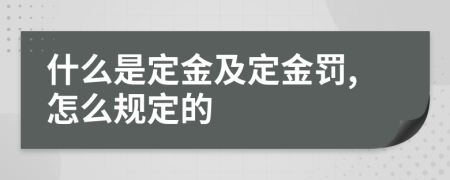 什么是定金及定金罚,怎么规定的