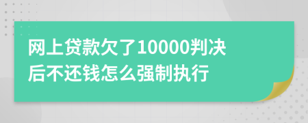 网上贷款欠了10000判决后不还钱怎么强制执行