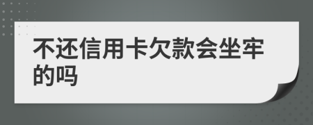 不还信用卡欠款会坐牢的吗