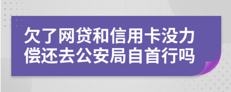 欠了网贷和信用卡没力偿还去公安局自首行吗