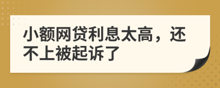 小额网贷利息太高，还不上被起诉了