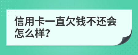 信用卡一直欠钱不还会怎么样？