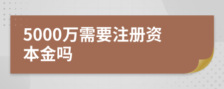 5000万需要注册资本金吗