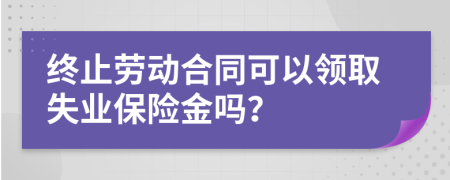 终止劳动合同可以领取失业保险金吗？