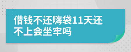 借钱不还嗨袋11天还不上会坐牢吗