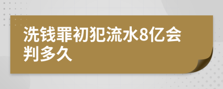 洗钱罪初犯流水8亿会判多久