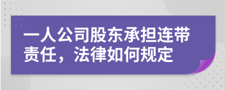 一人公司股东承担连带责任，法律如何规定