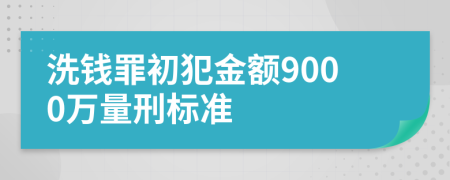 洗钱罪初犯金额9000万量刑标准