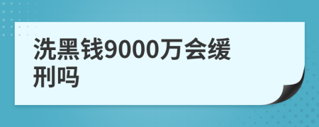 洗黑钱9000万会缓刑吗