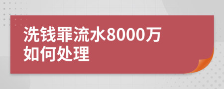 洗钱罪流水8000万如何处理