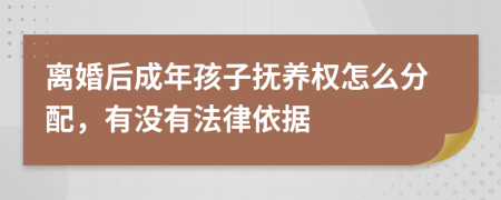 离婚后成年孩子抚养权怎么分配，有没有法律依据