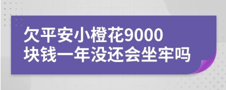 欠平安小橙花9000块钱一年没还会坐牢吗