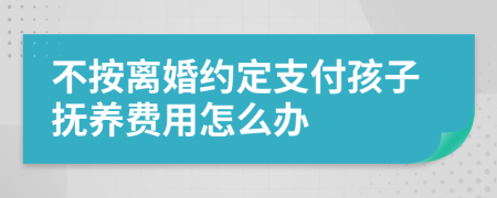 不按离婚约定支付孩子抚养费用怎么办