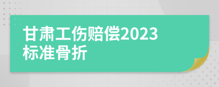 甘肃工伤赔偿2023标准骨折