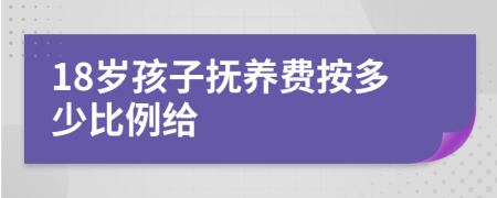 18岁孩子抚养费按多少比例给