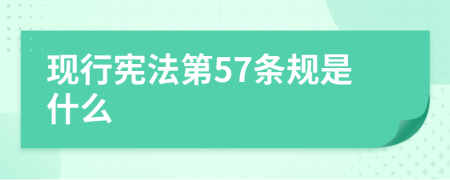 现行宪法第57条规是什么