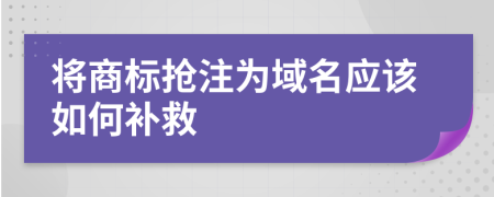 将商标抢注为域名应该如何补救