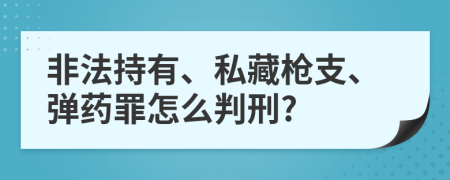 非法持有、私藏枪支、弹药罪怎么判刑?