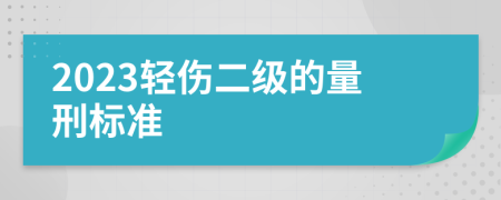 2023轻伤二级的量刑标准