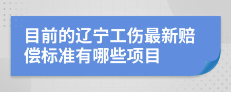 目前的辽宁工伤最新赔偿标准有哪些项目