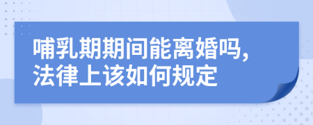 哺乳期期间能离婚吗,法律上该如何规定