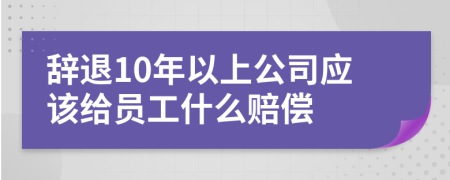 辞退10年以上公司应该给员工什么赔偿