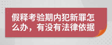 假释考验期内犯新罪怎么办，有没有法律依据