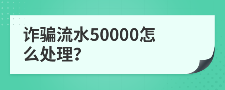 诈骗流水50000怎么处理？