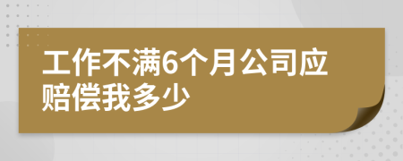 工作不满6个月公司应赔偿我多少