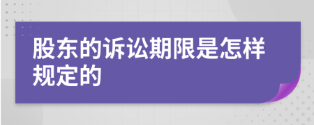 股东的诉讼期限是怎样规定的