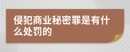 侵犯商业秘密罪是有什么处罚的