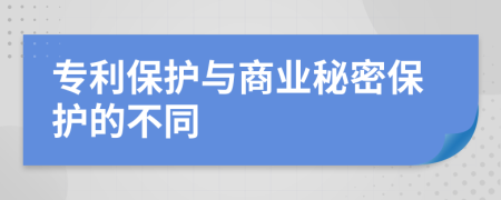 专利保护与商业秘密保护的不同