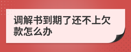 调解书到期了还不上欠款怎么办