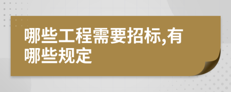 哪些工程需要招标,有哪些规定