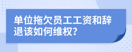 单位拖欠员工工资和辞退该如何维权？