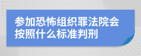 参加恐怖组织罪法院会按照什么标准判刑