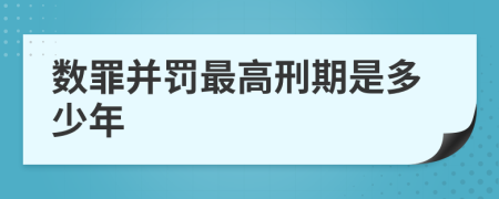 数罪并罚最高刑期是多少年