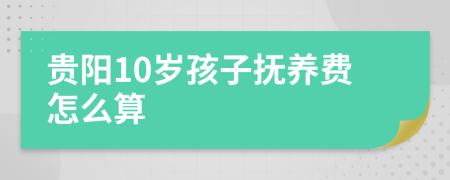 贵阳10岁孩子抚养费怎么算