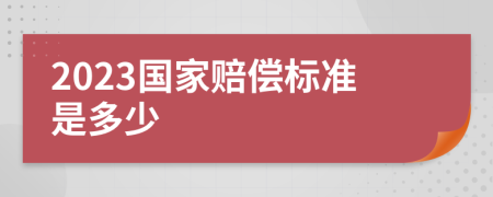 2023国家赔偿标准是多少