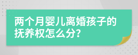 两个月婴儿离婚孩子的抚养权怎么分？