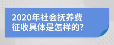 2020年社会抚养费征收具体是怎样的?