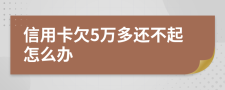 信用卡欠5万多还不起怎么办